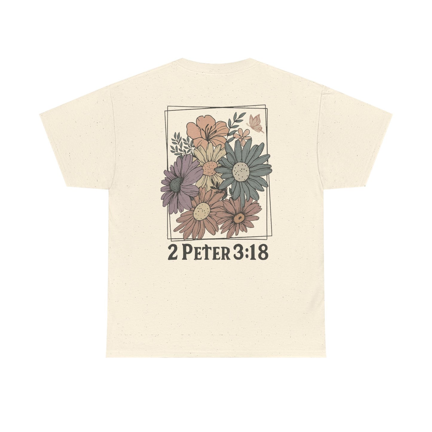 Grow in Grace Floral Scripture Tee – 2 Peter 3:18