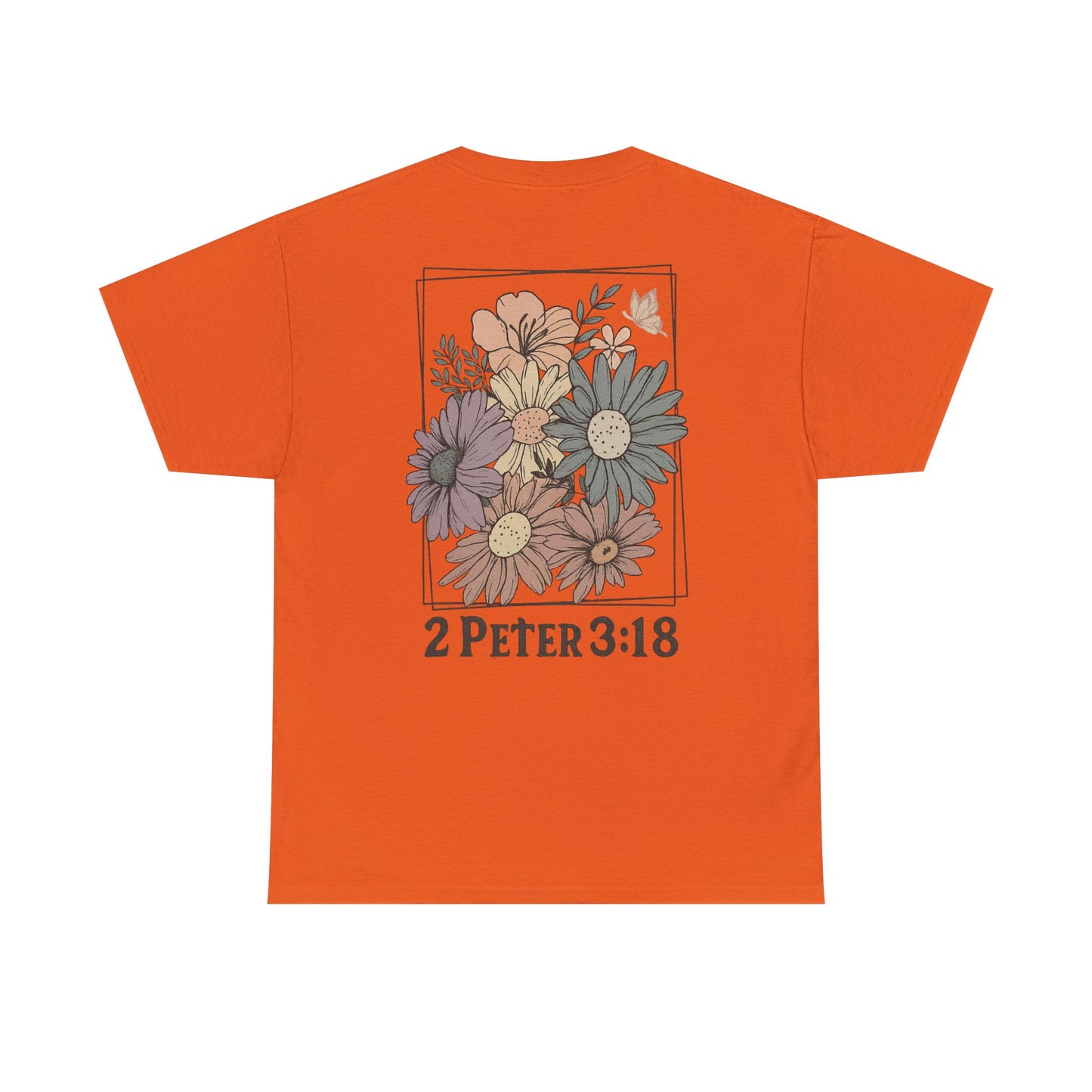 Grow in Grace Floral Scripture Tee – 2 Peter 3:18
