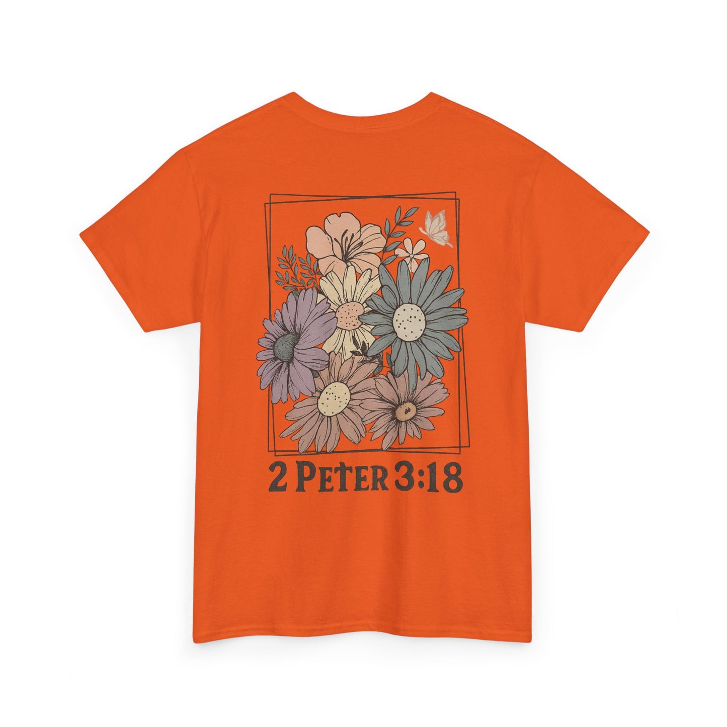 Grow in Grace Floral Scripture Tee – 2 Peter 3:18