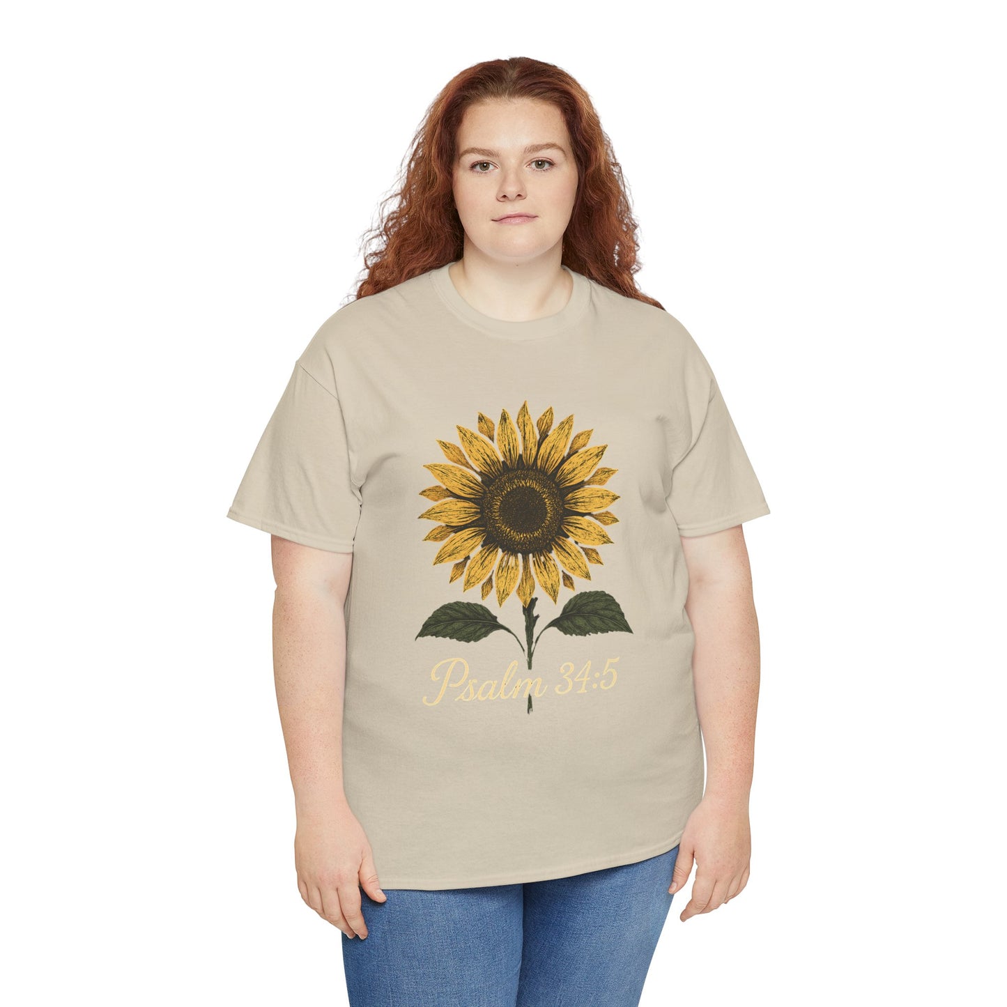 Sunflower Psalm 34:5 Unisex Tee