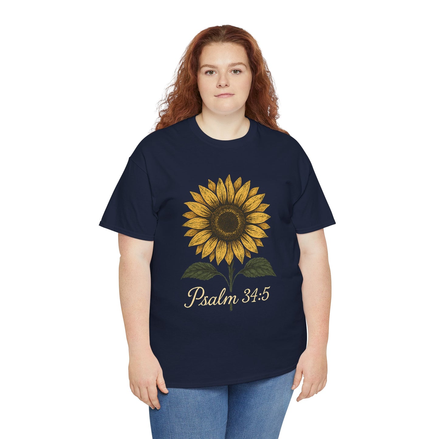 Sunflower Psalm 34:5 Unisex Tee