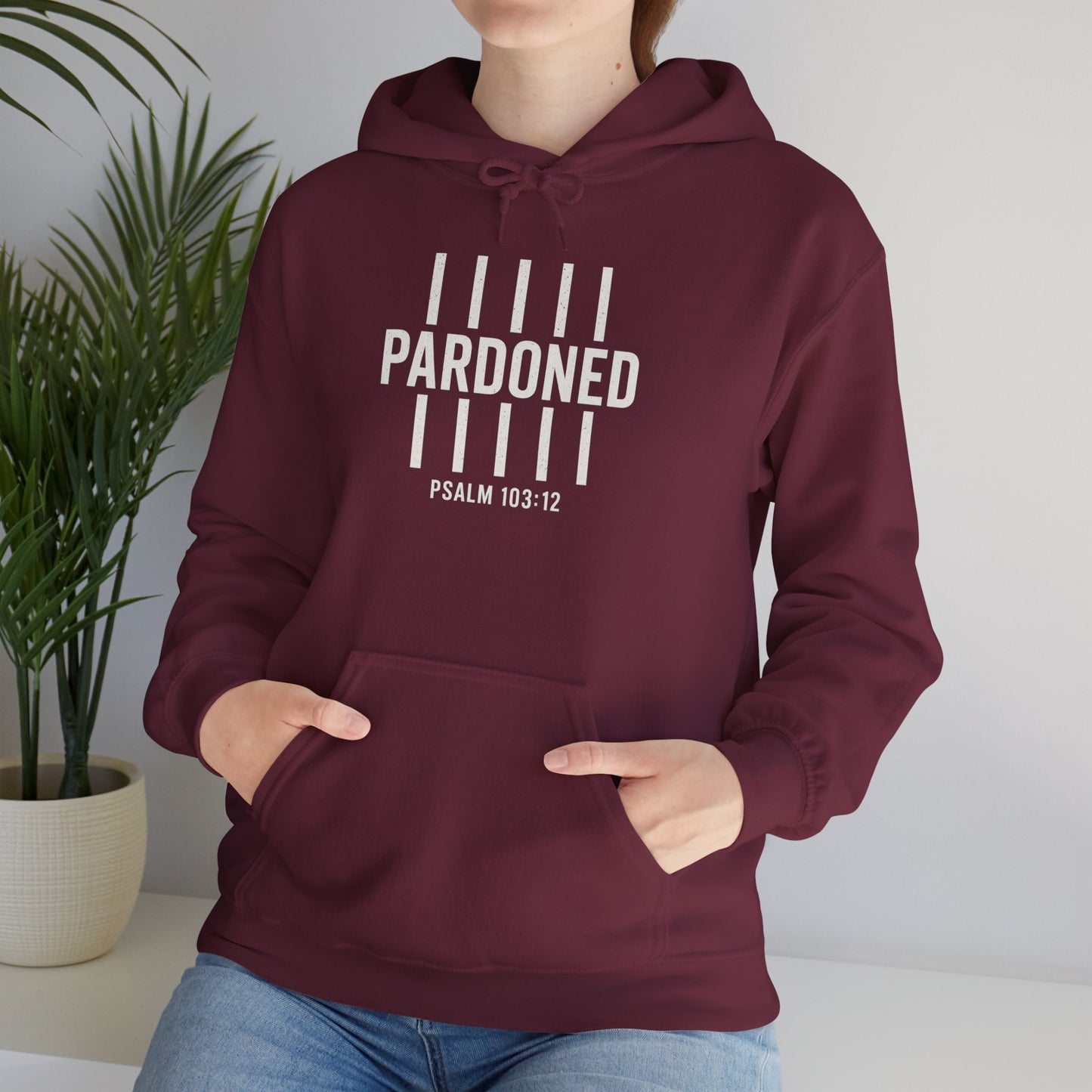 Pardoned Unisex Hoodie Psalm 100:12