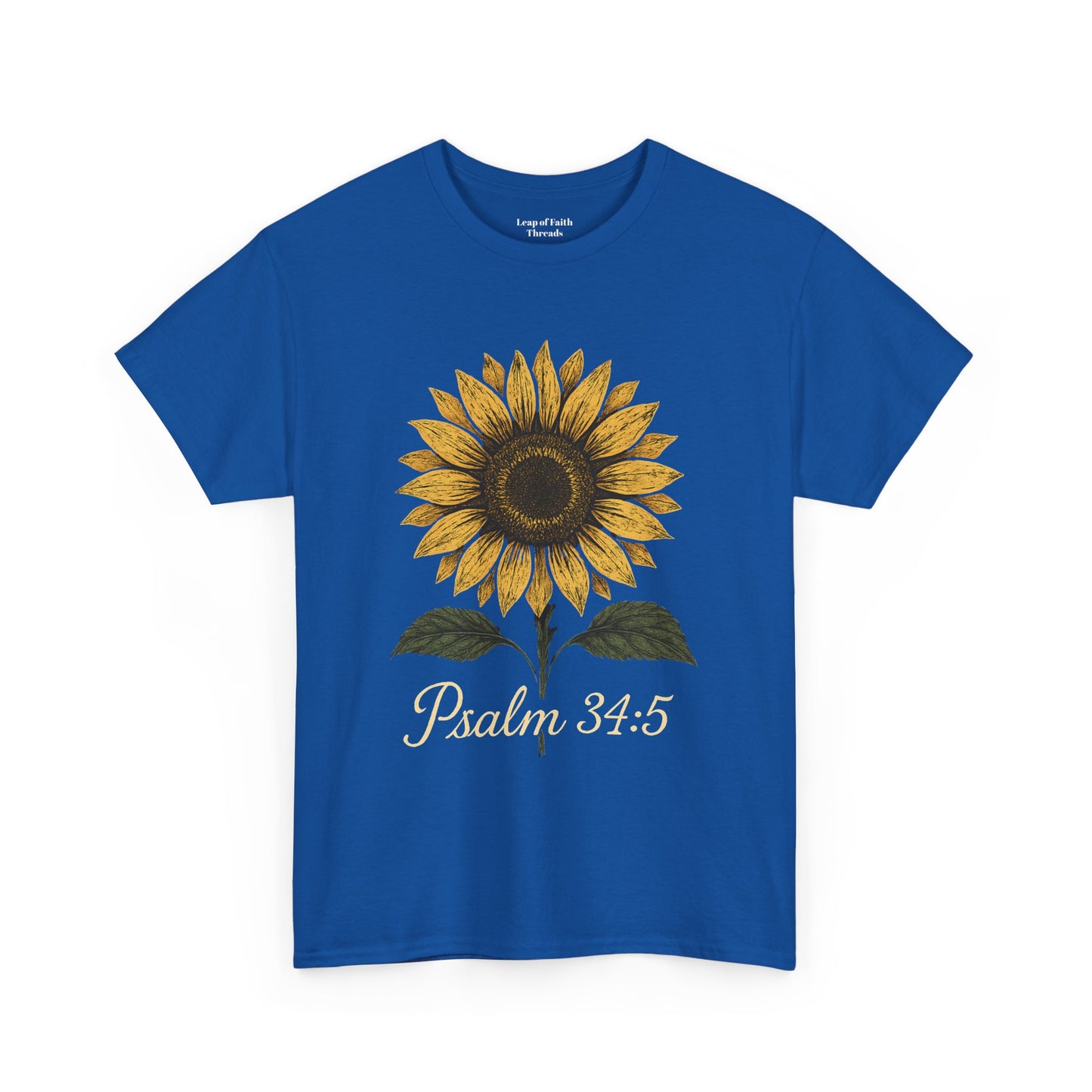 Sunflower Psalm 34:5 Unisex Tee