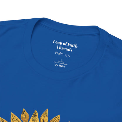Sunflower Psalm 34:5 Unisex Tee