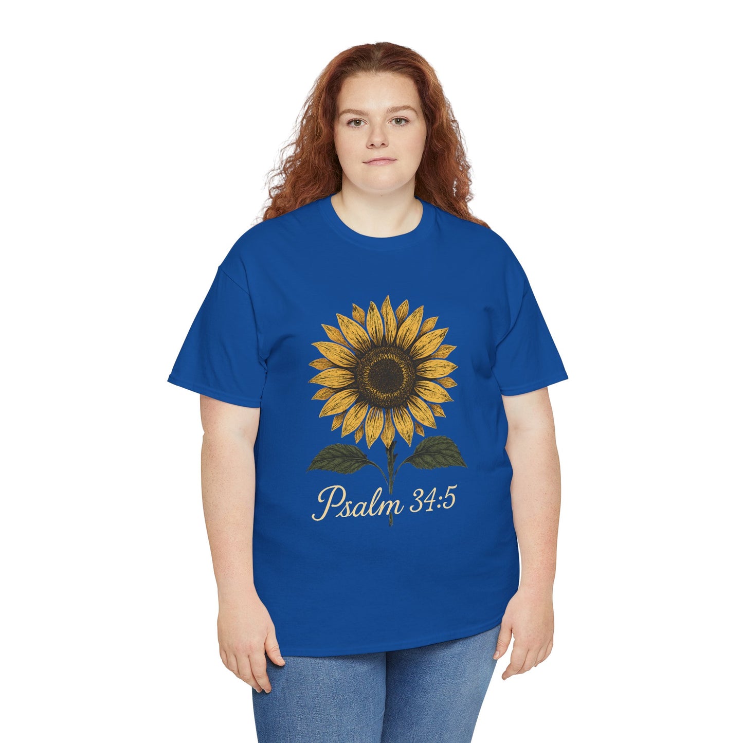 Sunflower Psalm 34:5 Unisex Tee