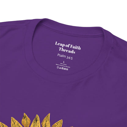 Sunflower Psalm 34:5 Unisex Tee