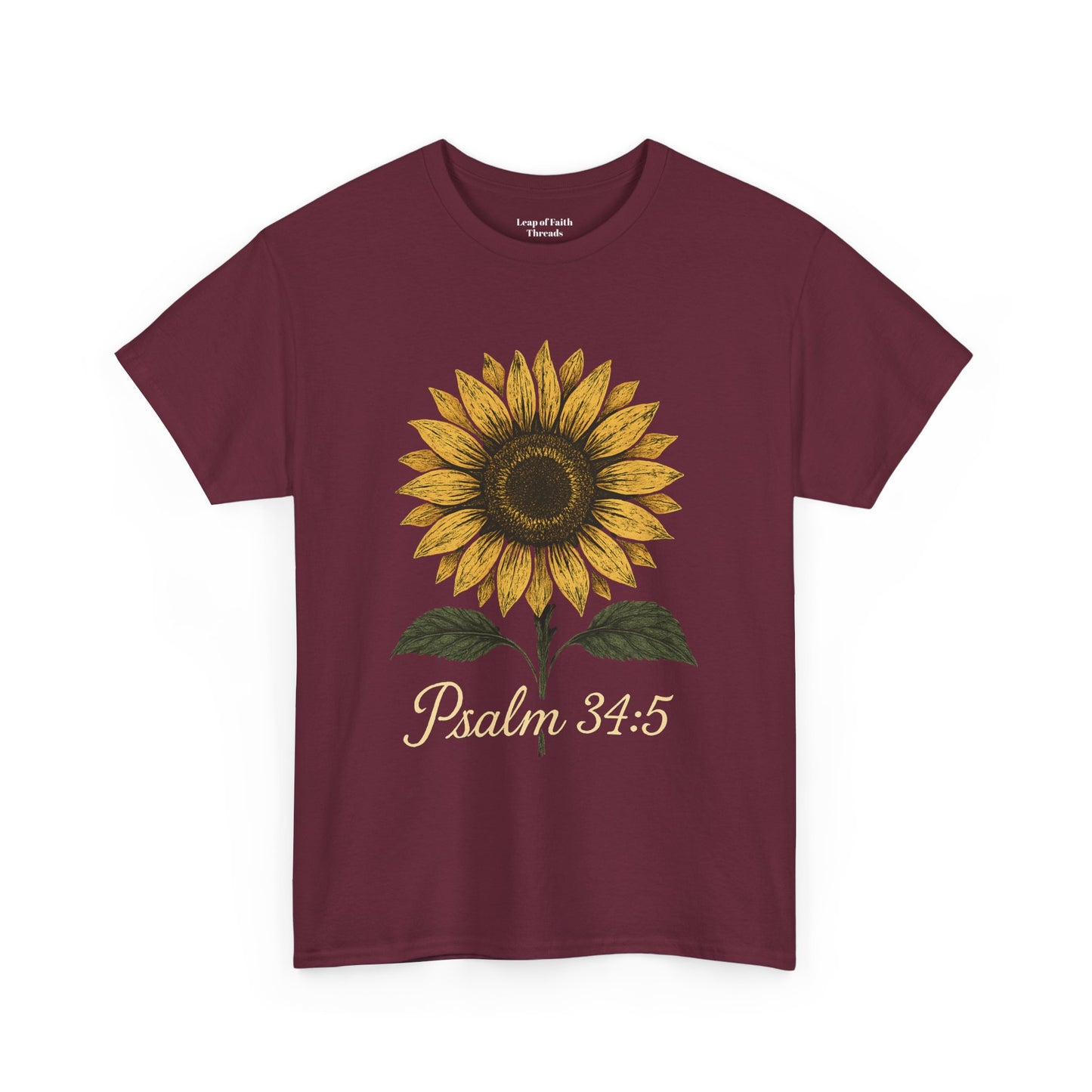 Sunflower Psalm 34:5 Unisex Tee