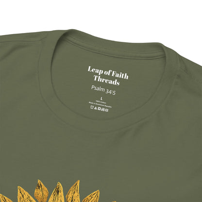 Sunflower Psalm 34:5 Unisex Tee