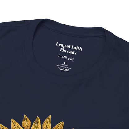 Sunflower Psalm 34:5 Unisex Tee