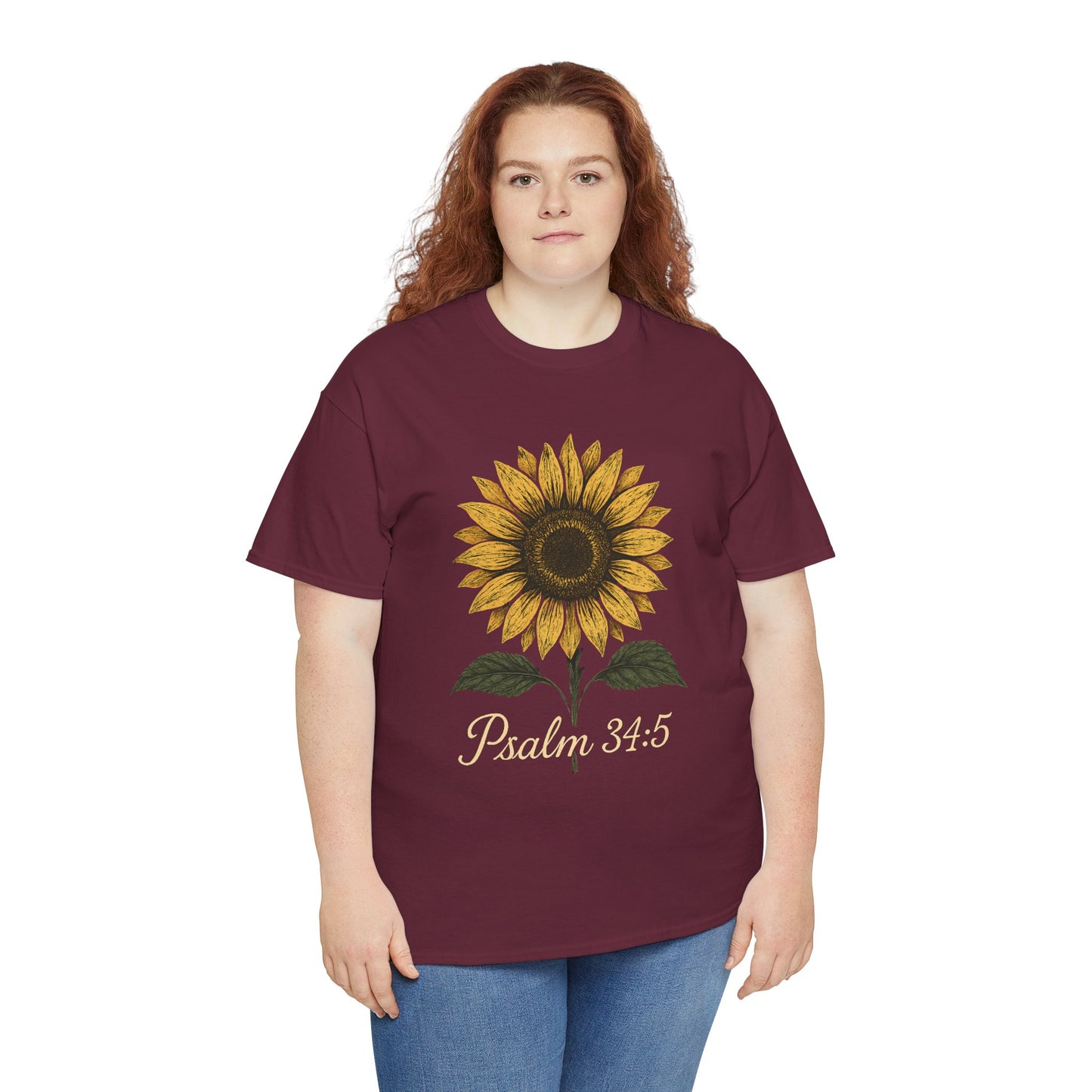 Sunflower Psalm 34:5 Unisex Tee