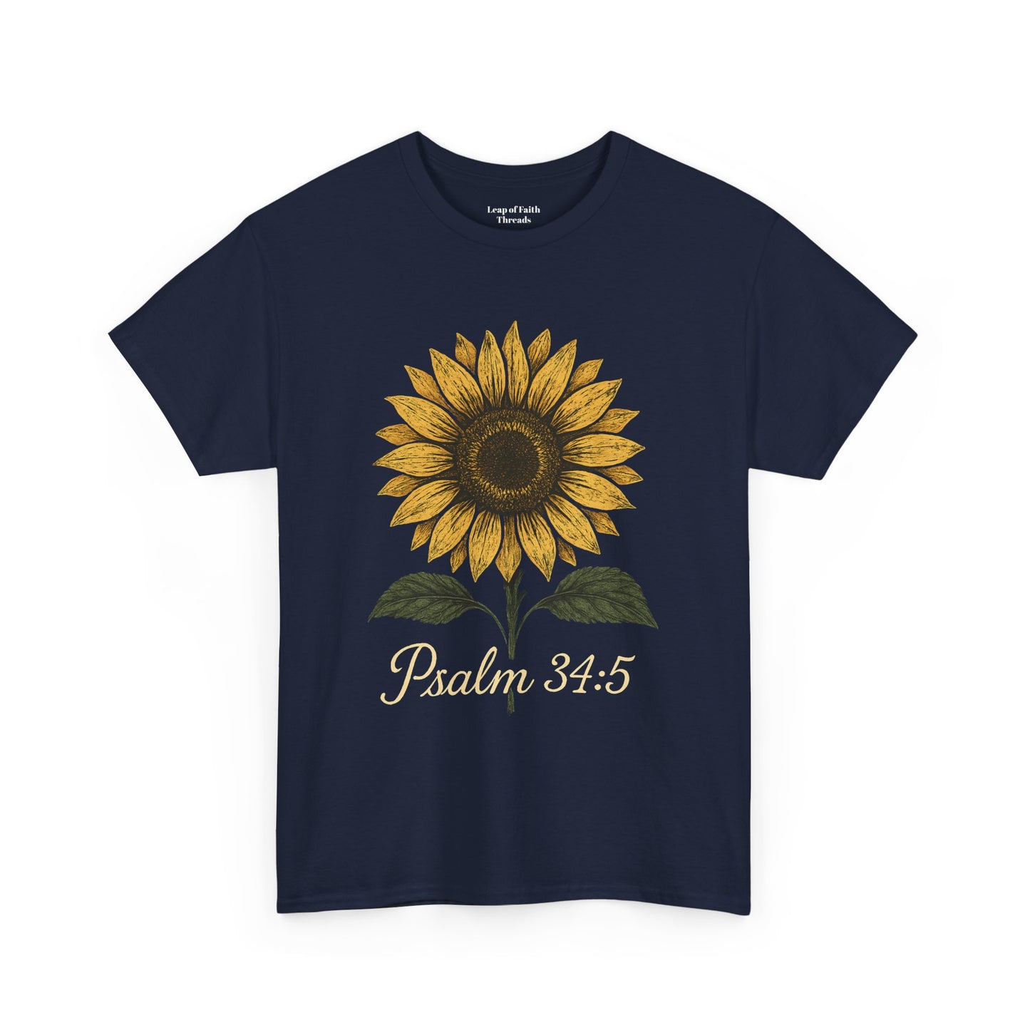 Sunflower Psalm 34:5 Unisex Tee