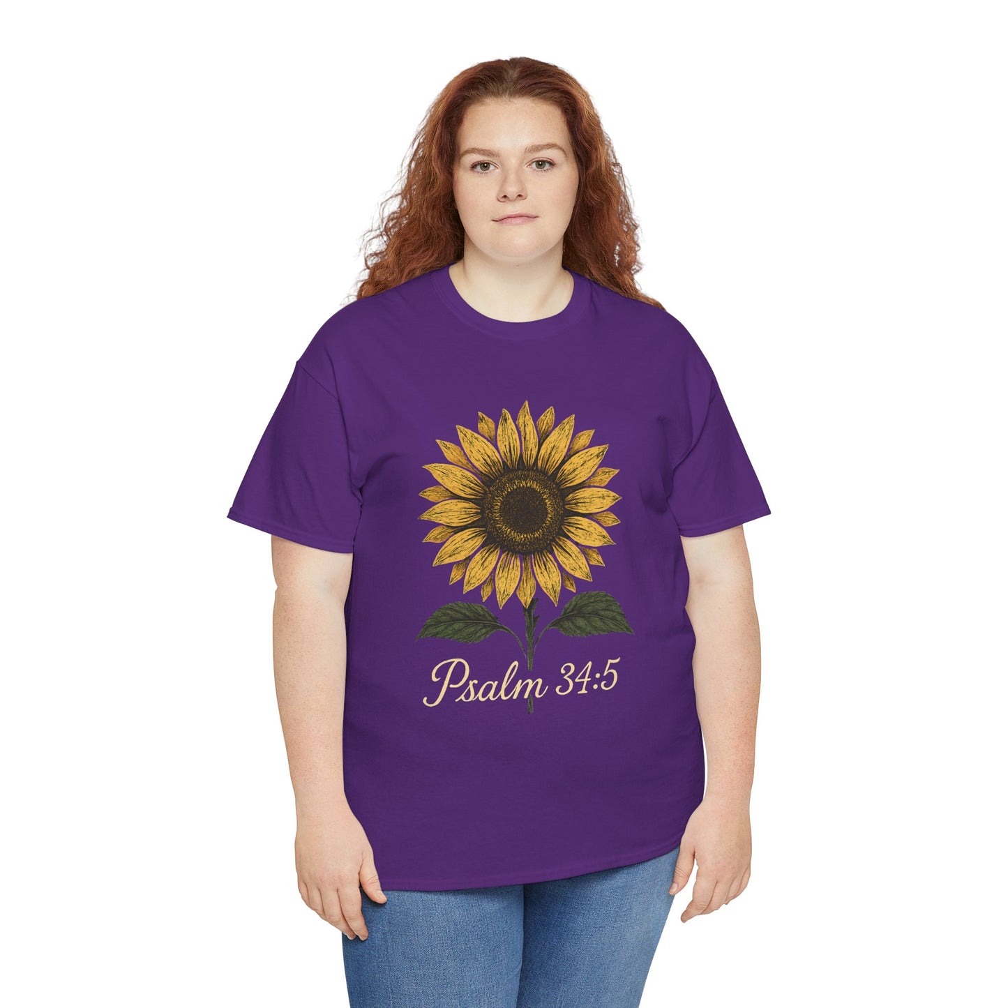 Sunflower Psalm 34:5 Unisex Tee