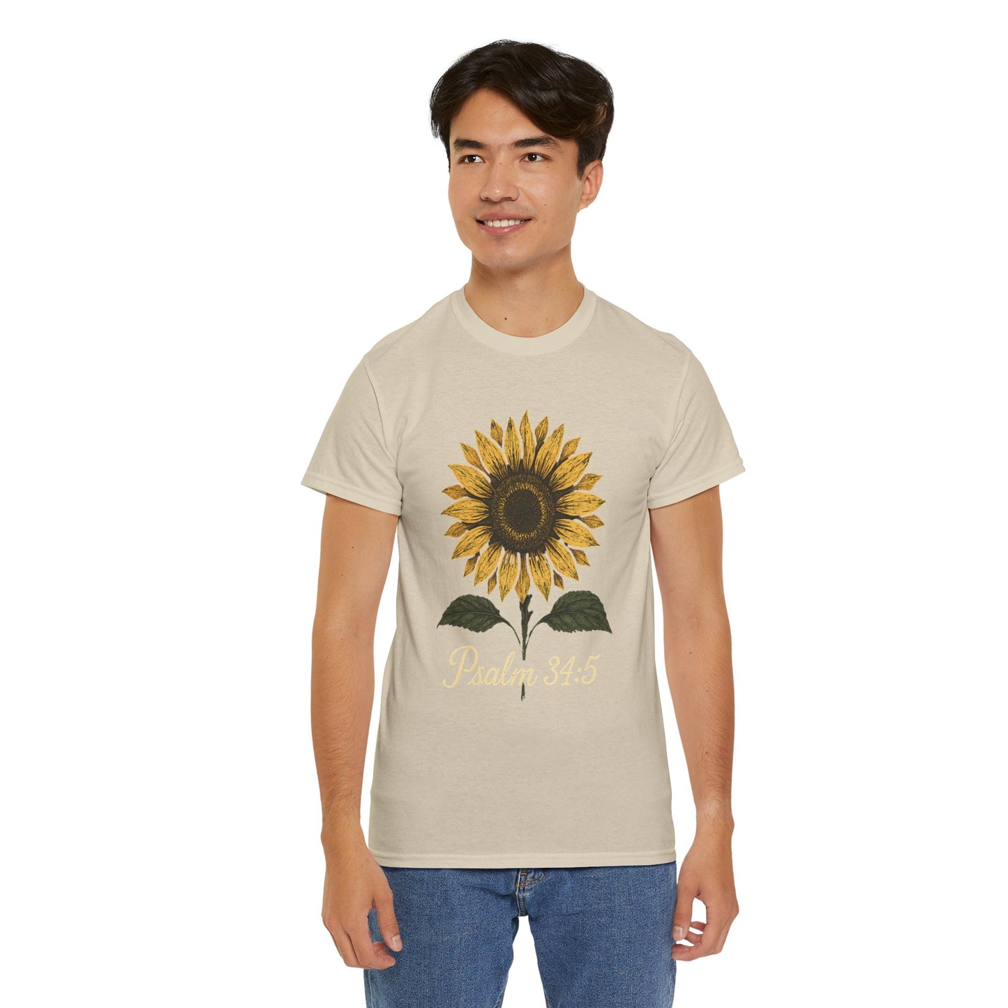 Sunflower Psalm 34:5 Unisex Tee