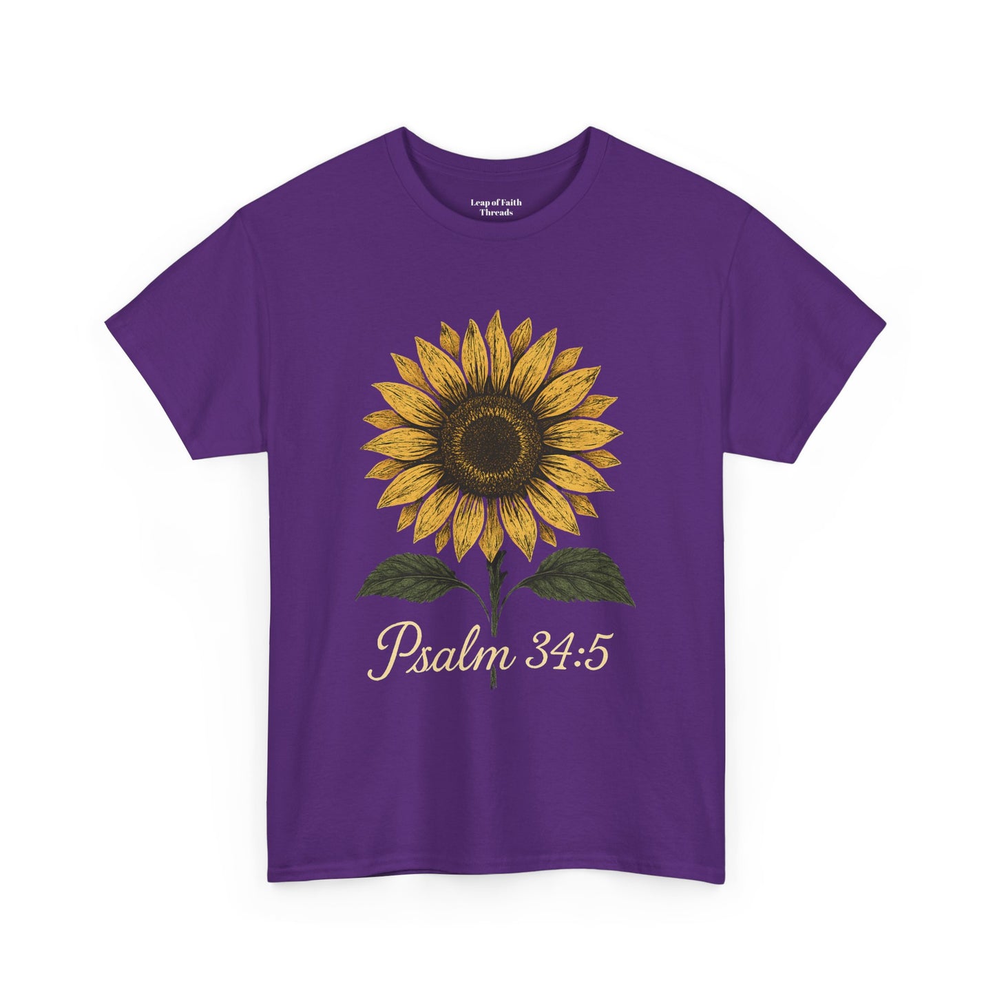Sunflower Psalm 34:5 Unisex Tee