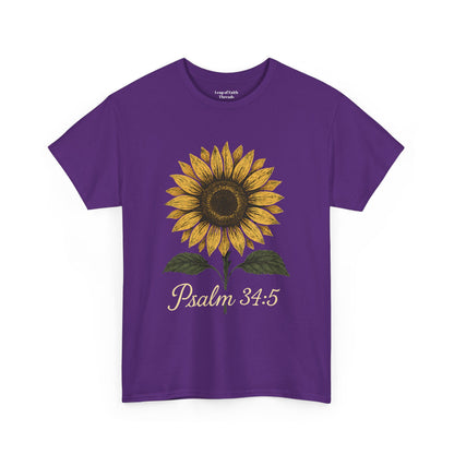 Sunflower Psalm 34:5 Unisex Tee