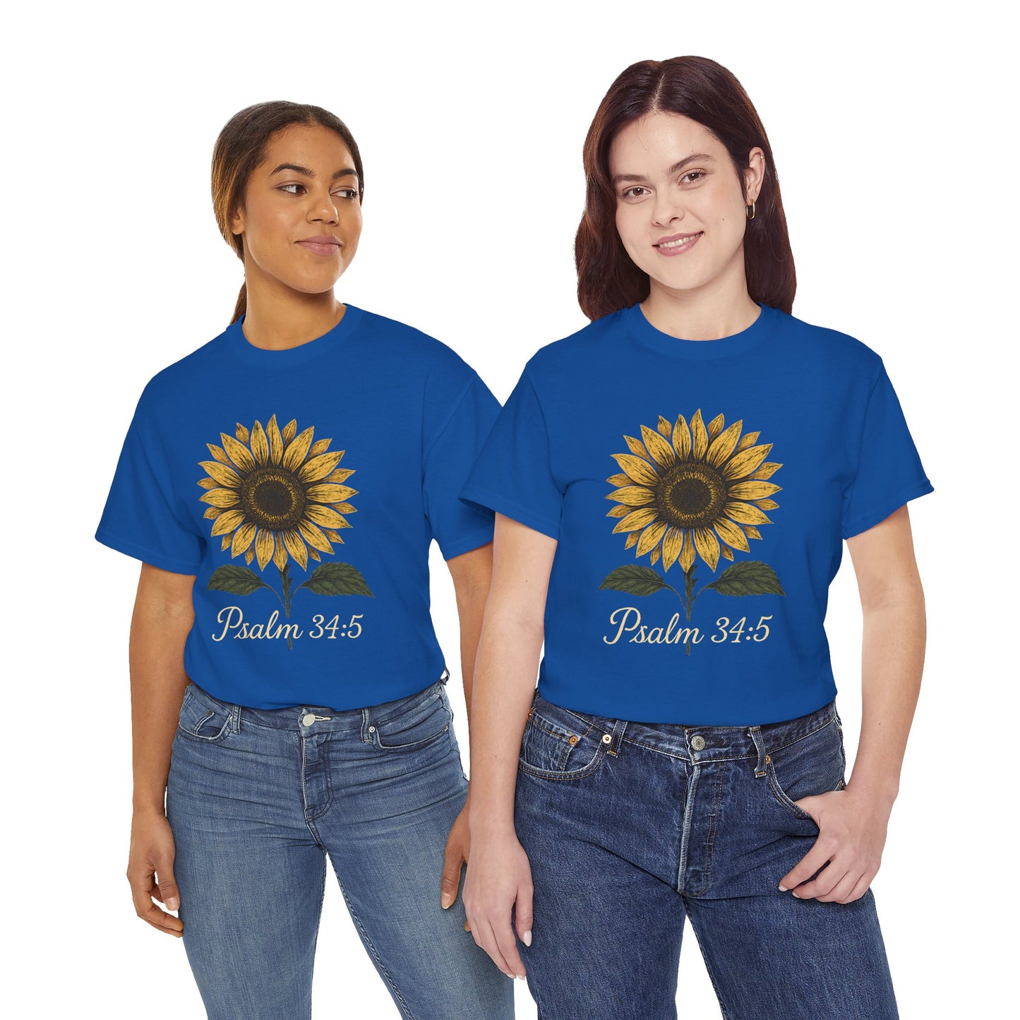 Sunflower Psalm 34:5 Unisex Tee