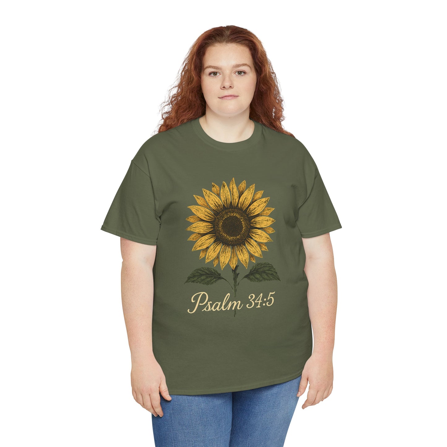 Sunflower Psalm 34:5 Unisex Tee