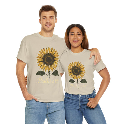 Sunflower Psalm 34:5 Unisex Tee